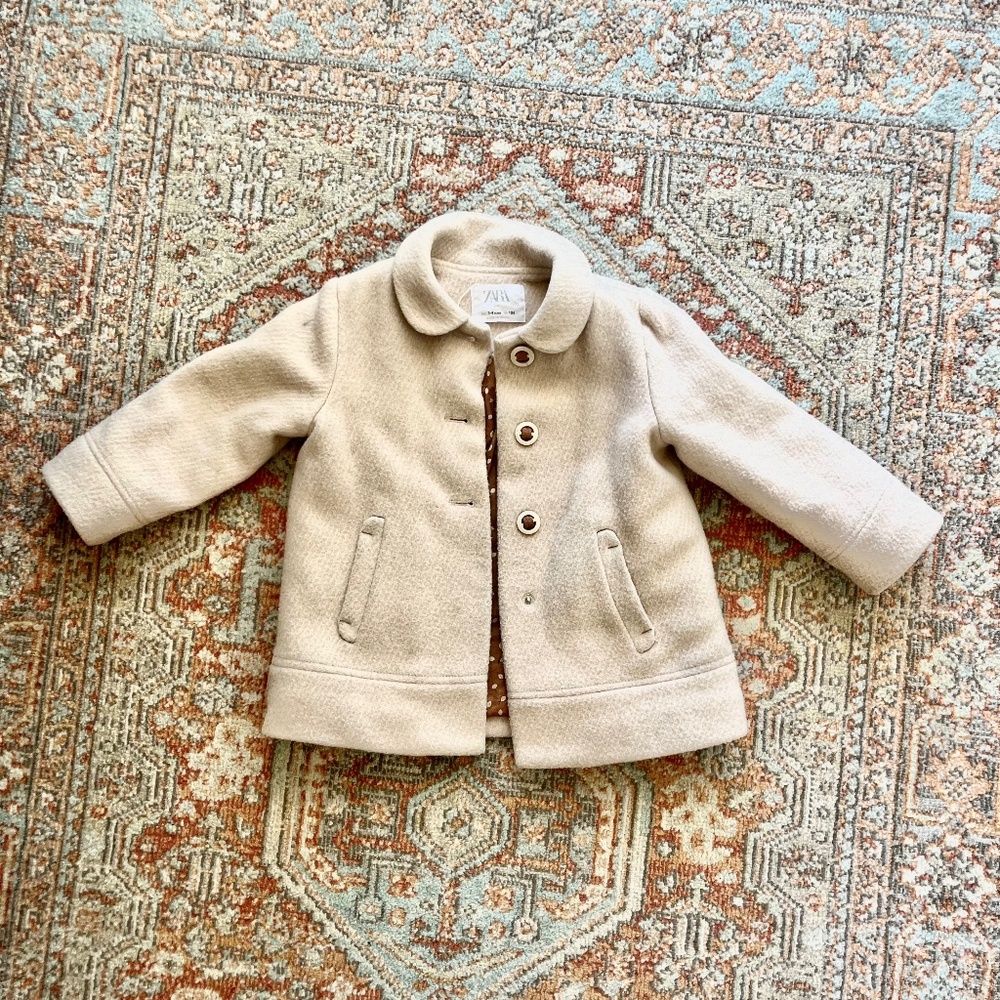 Zara Wool Blend Coat Toddler 4T